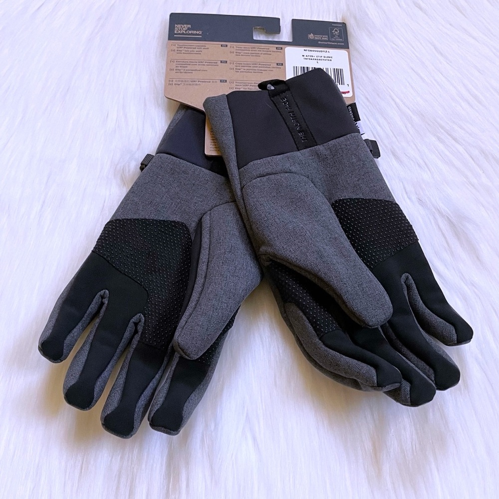 The North Face Men’s Apex+ Etip Grey Gloves - Picture 4 of 6